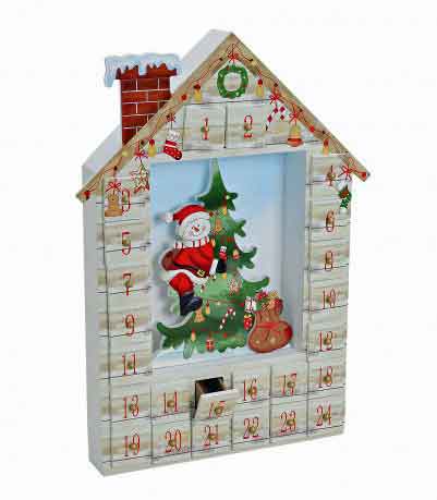 Adventskalender Haus Holz (21564w)