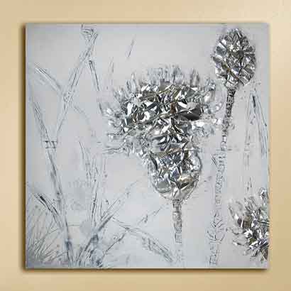 Gemälde FLOWERS handgemalt 100x100 cm (G38661)