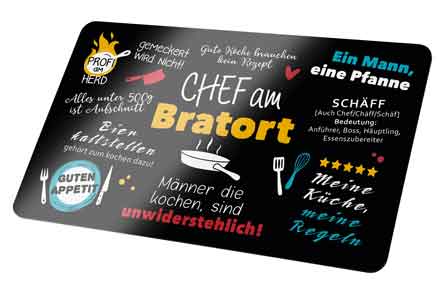 Frühstücksbrettchen Chef am Bratort (G50602)
