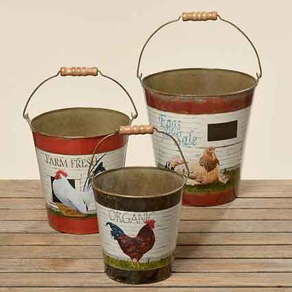 Pflanztopf Eimer FARM 3er-Set (578710)
