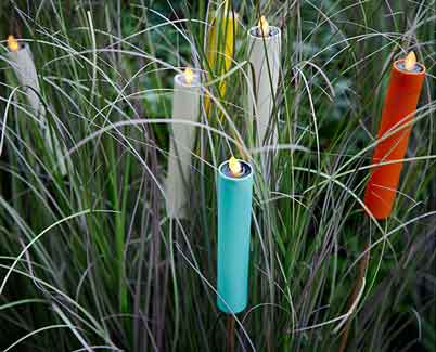 LED Solarleuchte Fackel Kerze Gartenstecker 95 cm  (G99283)
