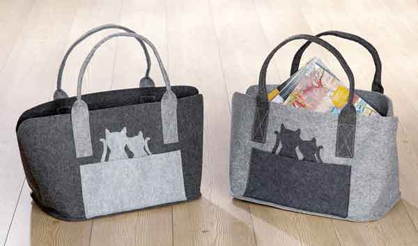 filztasche katze