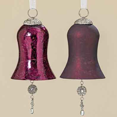 Hänger Glocke Glas Marsala 12 cm (1006354)