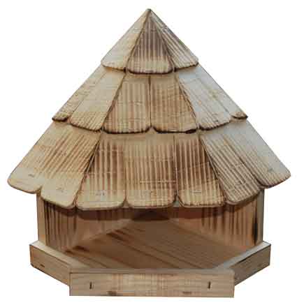 Vogel Futterhaus Haupt Eckhaus mit Schindeln (H70612)