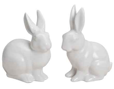 Hase Porzellan weiß 2er-Set (13718w)