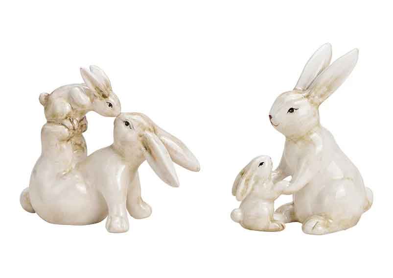 Hase mit Kind Keramik weiß 2er-Set (29479w) nur 11.80 EUR