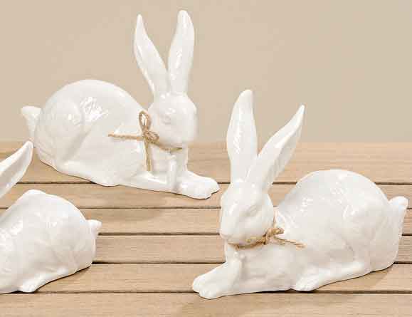 Hase Jori Porzellan weiß 2er-Set 16 cm liegend (361040)