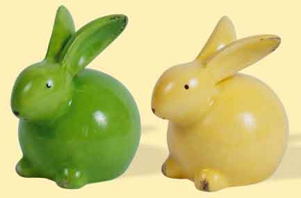 Hase Keramik gelb/grün 2er-Set (S510006)