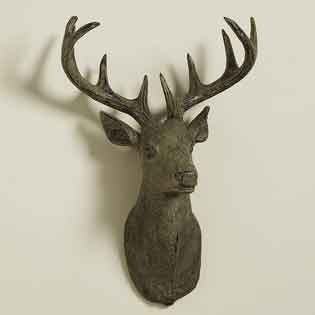 Wanddeko Hirsch beige-grau 49 cm (830730)