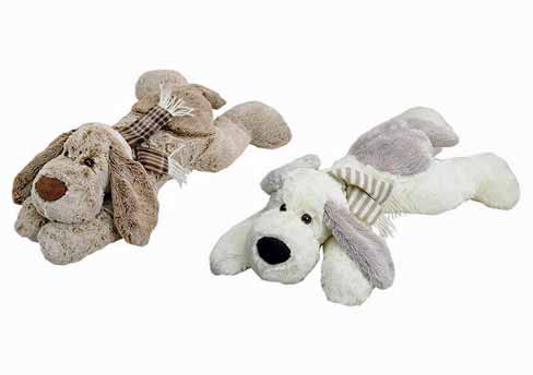 Hund liegend Plüsch weich 55 cm (24879w)