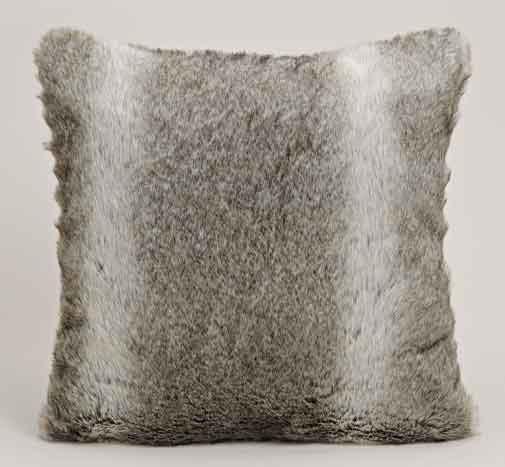 Kissen Kunstfell grau, edel 45x45 cm (21267w)