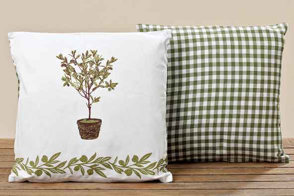 Kissen Olive dunkelgrün 40 x 40 cm (239120)