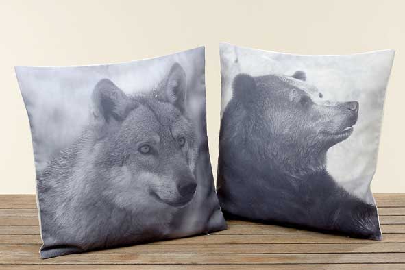 Kissen Bezug BR + WOLF 40x40 cm (452590)