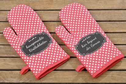 Topfhandschuh Grillhandschuh Rot-Weiß 2er-Set (2406900)