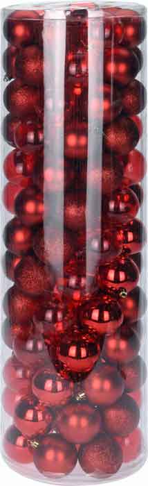 Baumschmuck Kugeln 104-teilig rot bruchfest (Ko206820)