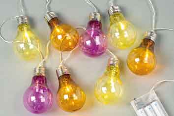 Lichterkette Glühbirnen LED bunt (387310)