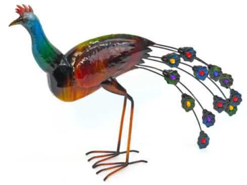 PFAU 48 cm, Metall bunt (918775)