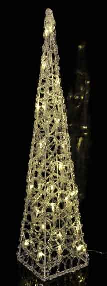 Pyramide mit 30 LED-Lichtern 60 cm (76118)