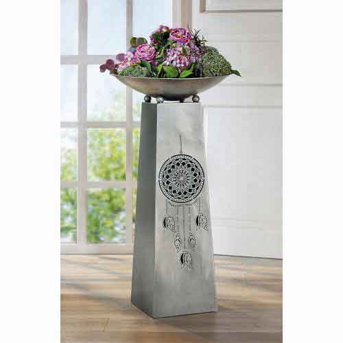Säule Traumfänger mit Schale Metall (G67431) Schalenständer