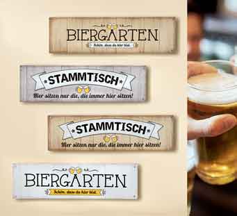 Schild Biergarten / Stammtisch (G68127)