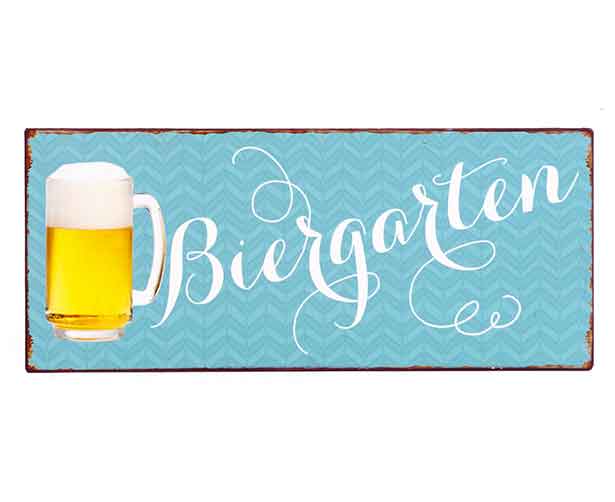 Schild Biergarten 30x13 cm (933344)