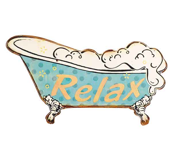 Schild Relax Badewanne 21x38 cm (933358)