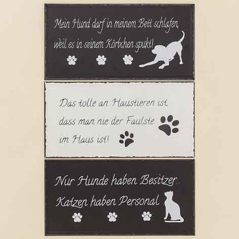 Schild mit Spruch HAUSTIER witzig (374790)