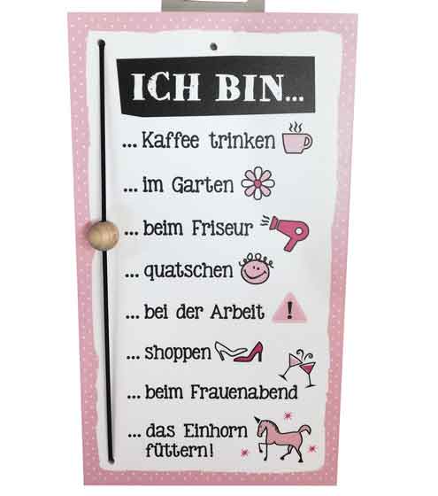 Schild Schiebeschild für Frauen witzig (G46835)