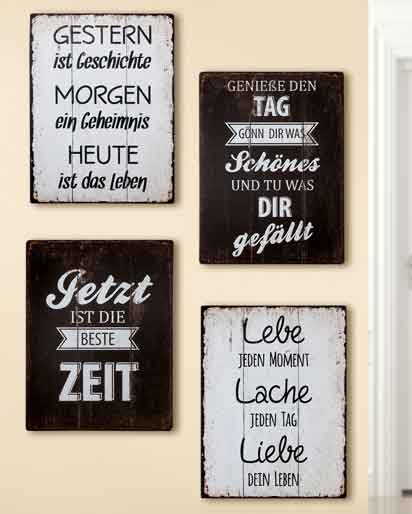 Schild mit Spruch ZEIT (G69595)