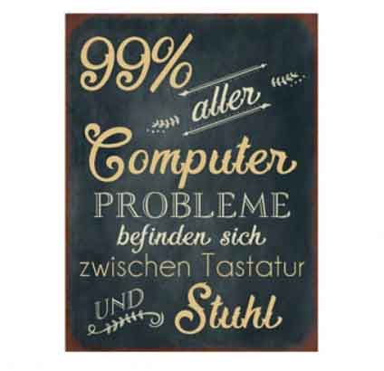 Schild Computerprobleme 40 x 30 cm (70638w)