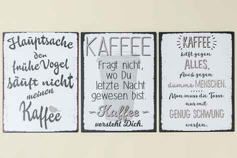 Schild Kaffee mit witzigem Spruch 40x30 cm (713630... nur 11.99 EUR