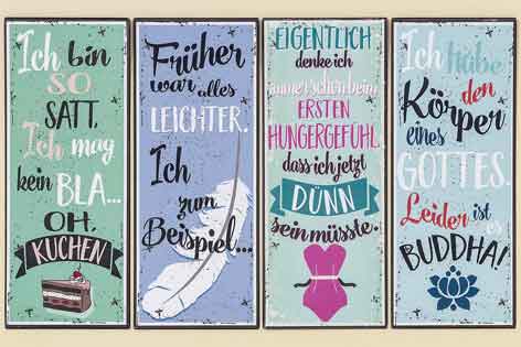 Schild Gewicht mit witzigem Spruch 50x20 cm (835250)