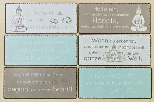 Schild mit weisem Spruch 30x13 cm (838600)