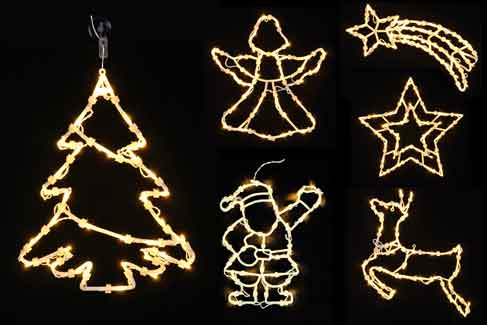 Fenster-Silhouette Fensterbild beleuchtet 35 LED (76033)