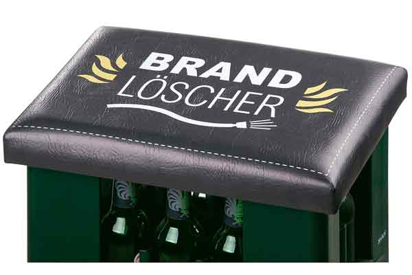Sitzpolster Feuerwehr Brandlöscher für Bierkasten Getränkekasten (G42983)