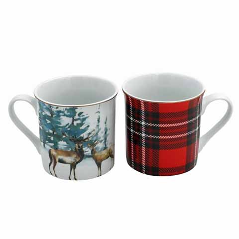 Kaffeebecher Tasse Hirsch / Karo (V47473)