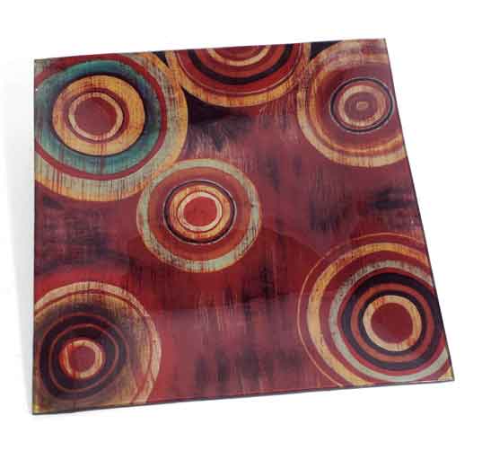 Teller Glas Deko Schale Pollux rot (953338)