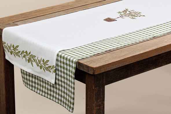 Tischlufer Olive 140 x 40 cm (239150)