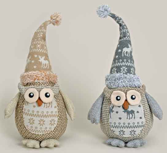 Türstopper Dekofigur EULE Winter Weihnachten (21512w)