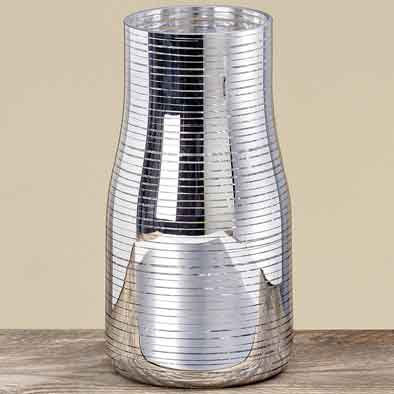 Vase Juno Glas silber 26 cm (388150)