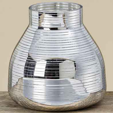 Vase Juno Glas silber 20 cm (388160)