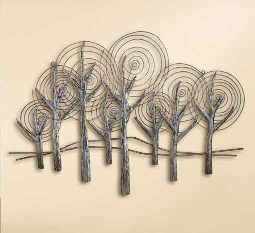 Wanddeko Forest braun/anitk-silber 80 cm (G69340)