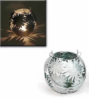 Windlicht Gerbera Metall (910108)