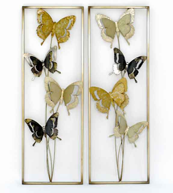 Wanddeko Schmetterling Metall 90 cm (916957)