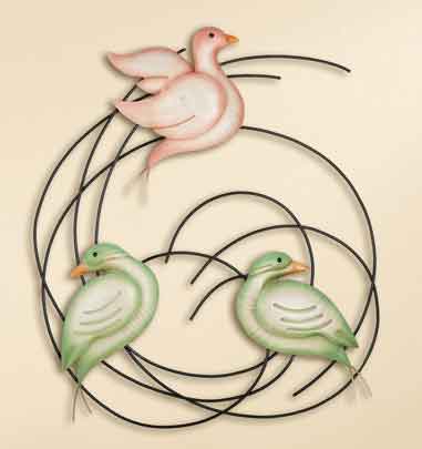 Wanddeko Vogel 61 cm (G68158) Wandschmuck Metall