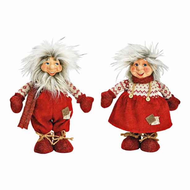 Wichtel Paar 2er-Set 31 cm, aufw�ndig gearbeitet (40009w)